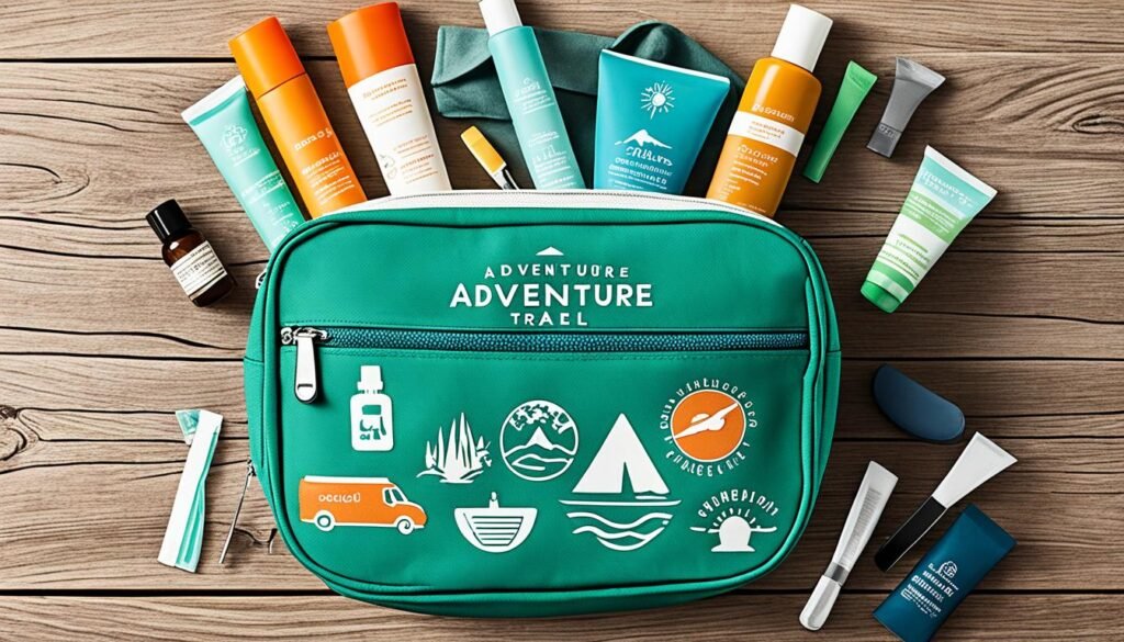 Adventure travel toiletry bag