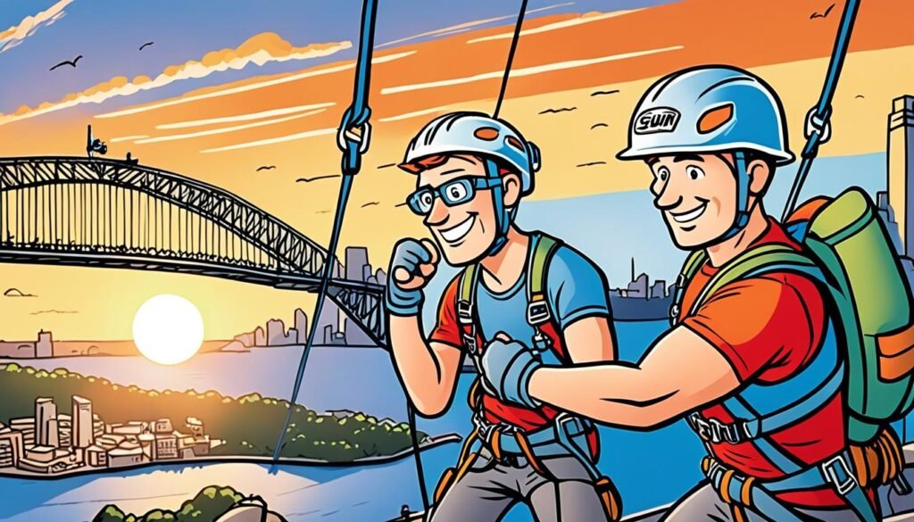 Sydney Harbor Bridge climb preparation